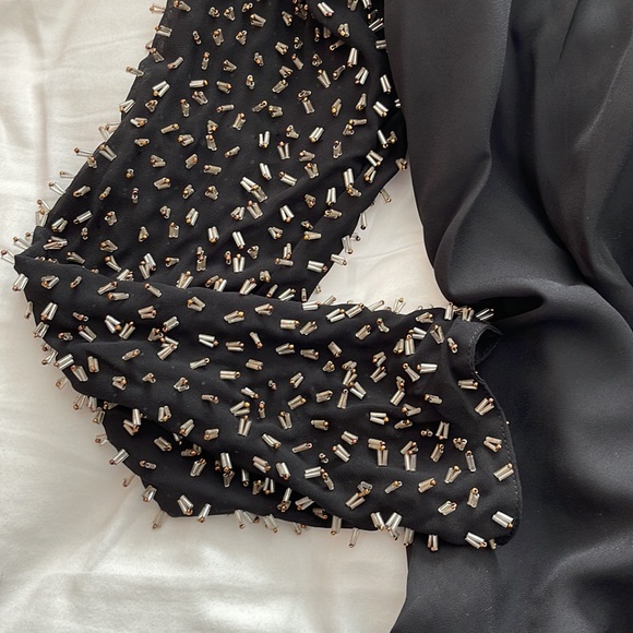 English Rose Beaded Sleeve Mini Dress - Picture 5 of 6